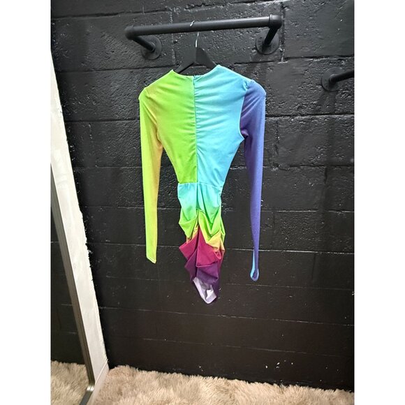 NEW Alex Perry Halton Lycra Crew Twist Ruched Mini Dress - Picture 9 of 11